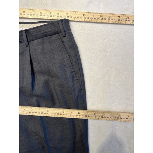 Pal Zileri 40R 32W Gray - Rust Purple Stripe 2 Piece Suit Jacket and Pants Set - Picture 13 of 16